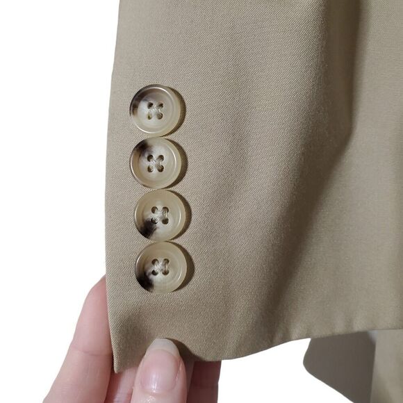 Brooks Brothers Blazer Size 44R Beige Cotton Blend Cupro Lining Jacket 346 Mens - Picture 3 of 16